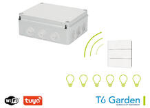 T6 Garden | Actionneur wifi et RF avec télécommande piézoélectrique, 6 canaux