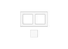 SOCKET SOCKAW2 | Frame voor 2 modules in wit aluminium