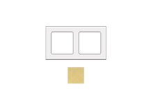 SOCKET SOCKFG2 | Frame voor 2 modules in gesmeed goud