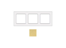 SOCKET SOCKFG3 | Frame voor 3 modules in gesmeed goud