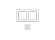 SOCKET SOCKGW2 | Frame voor 2 modules in wit glas