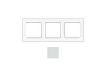 SOCKET SOCKGW3 | Frame voor 3 modules in wit glas