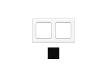 SOCKET SOCKGB2 | Frame voor 2 modules in zwart glas