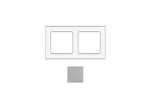 SOCKET SOCKGS2 | Frame voor 2 modules in grijs glas