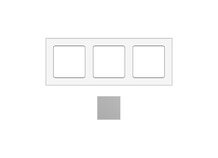 SOCKET SOCKGS3 | Frame voor 3 modules in grijs glas