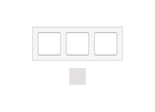 SOCKET SOCKCW3 | Frame voor 3 modules in Corian wit