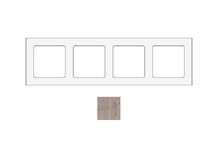 SOCKET SOCKSOWM4 | Frame voor 4 modules in wit eiken marmer