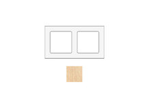 SOCKET SOCKWOCW2 | Frame voor 2 modules in wit eikenhout katoen