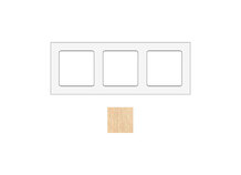 SOCKET SOCKWOCW3 | Frame voor 3 modules in wit eikenhout katoen