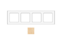 SOCKET SOCKWOCW4 | Frame voor 4 modules in wit eikenhout katoen