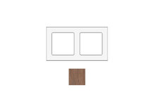 SOCKET SOCKWWA2 | Frame voor 2 modules in Walnoten hout