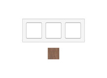 SOCKET SOCKWWA3 | Frame voor 3 modules in Walnoten hout